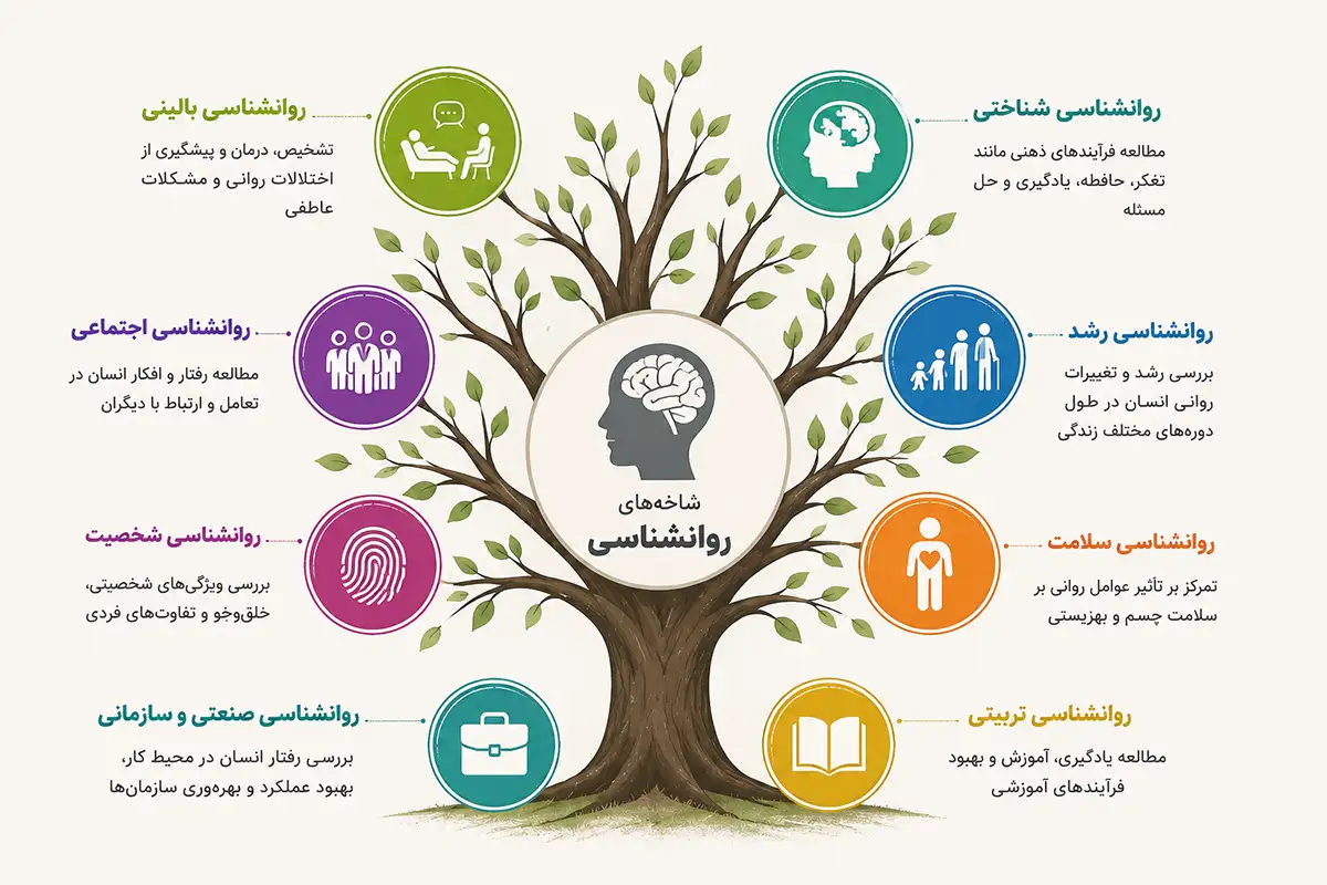 شاخههای اصلی روانشناسی