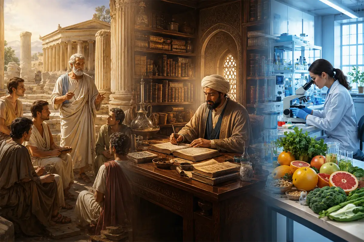 تاریخچه علم تغذیه از دوران باستان تا عصر مدرن