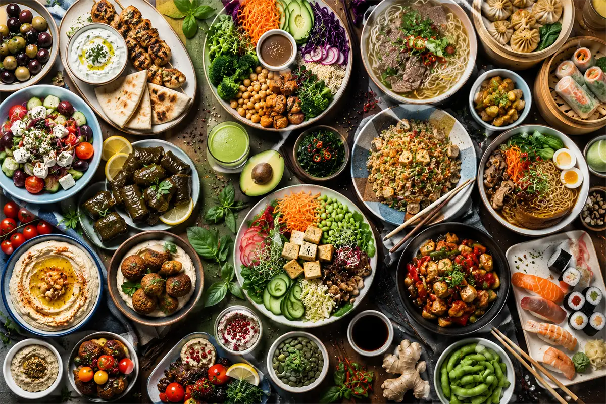 مقایسه رژیمهای غذایی مدیترانهای، گیاهی و آسیایی