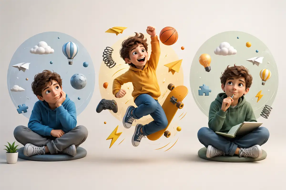 سه نوع اصلی ADHD